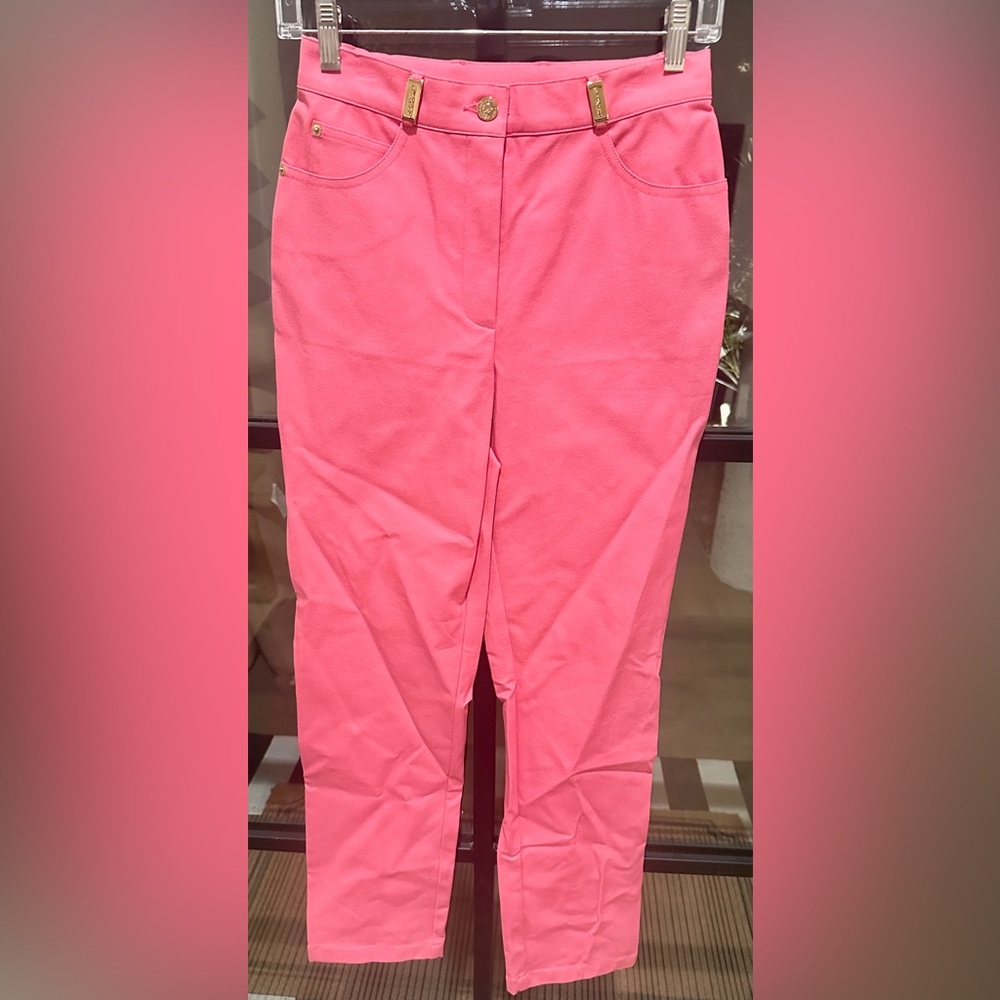 St. John Knit By Marie Gray Pink Denim Jean